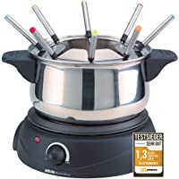 Silva Homeline fo810 Fondue 1500 W con Ajuste de Temperatura fo810 Manual Acero Inoxidable- Negro